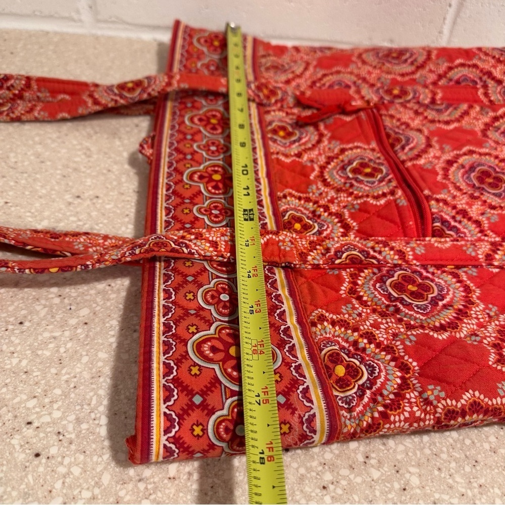 Vera Bradley Villager Toggle Closure 2 Pockets, Paprika, Large Tote Shoulder Bag - Picture 13 of 15
